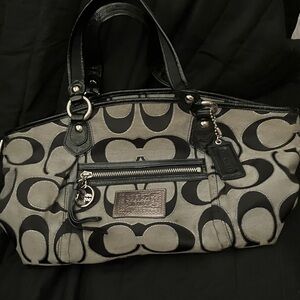Coach Black and Gray Shoulder Bag